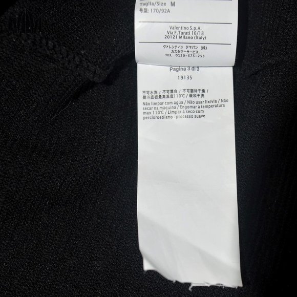 Valentino | Black Stretch Knit Short Sleeve Dress - Picture 11 of 13